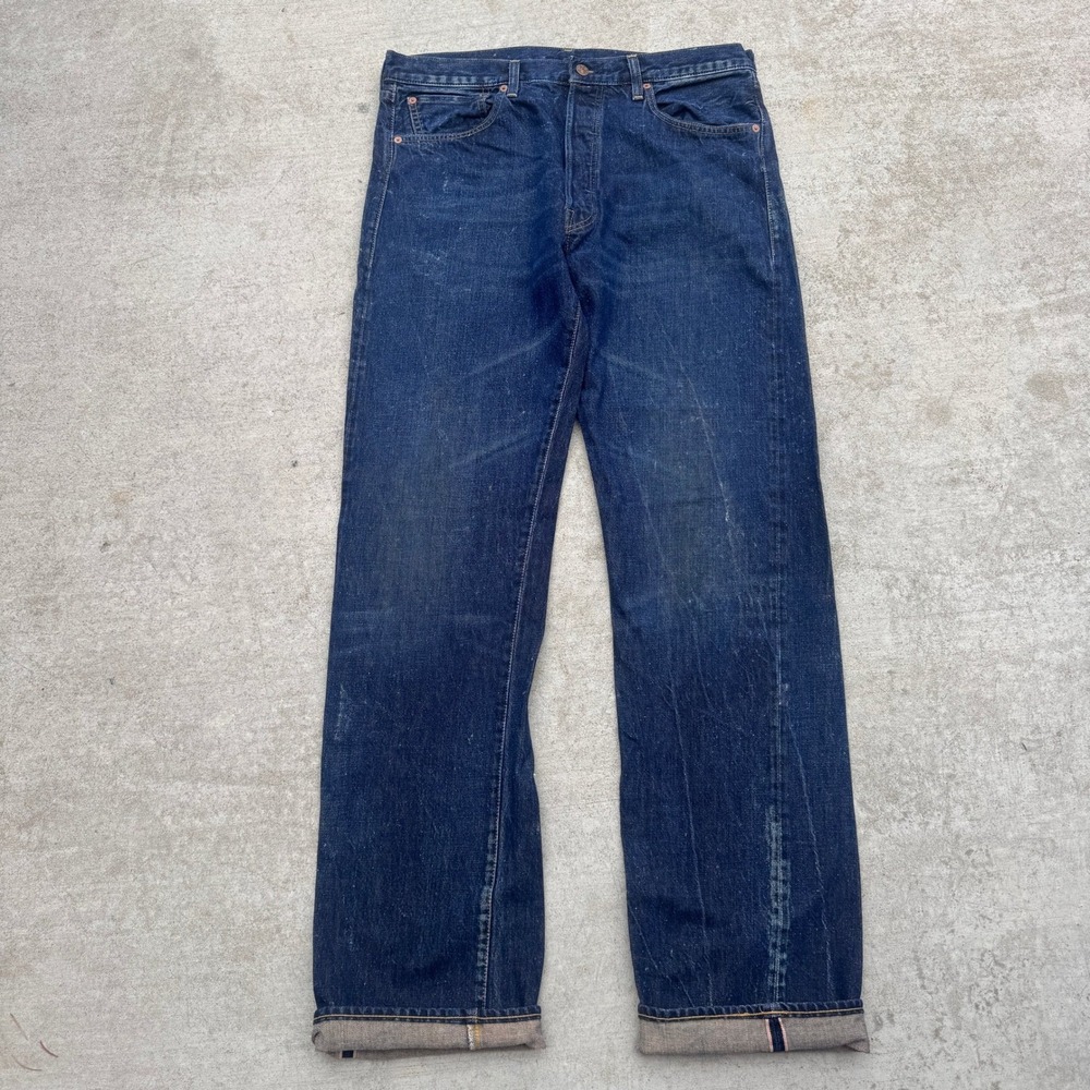 Levis Vintage Clothing 501XX Selvedge Denim Jeans Big E Indigo Mens 36x34